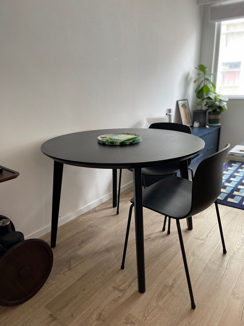 Ikea black sales round table
