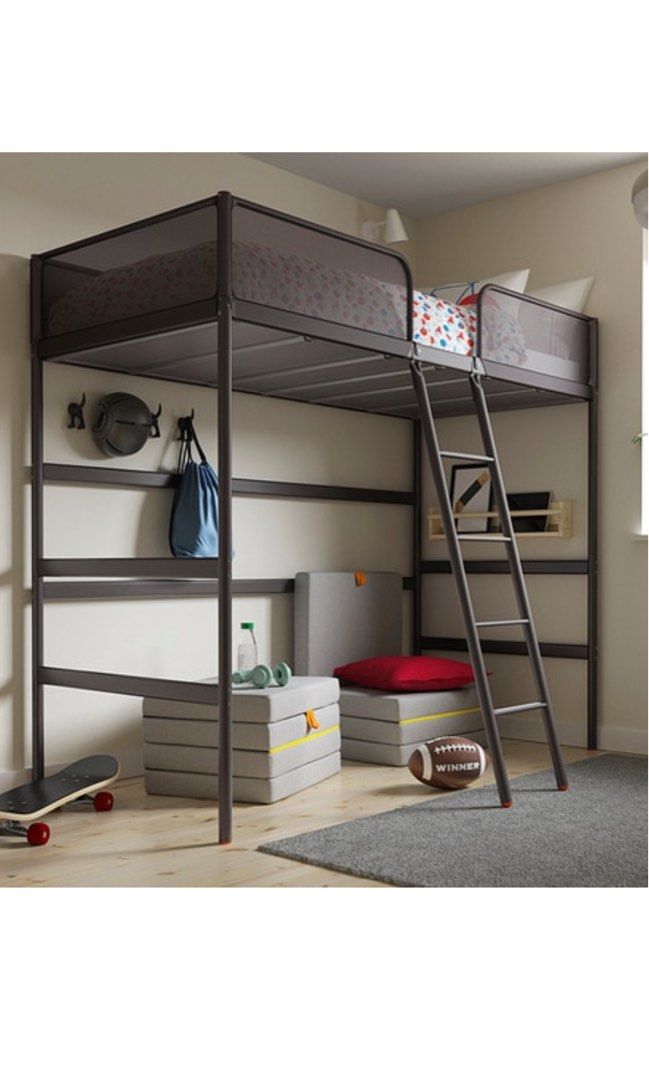 Ikea Loft Bed Frame, TUFFING Loft bed frame mattress sold separately Malm Brimnes Hemnes Nordli