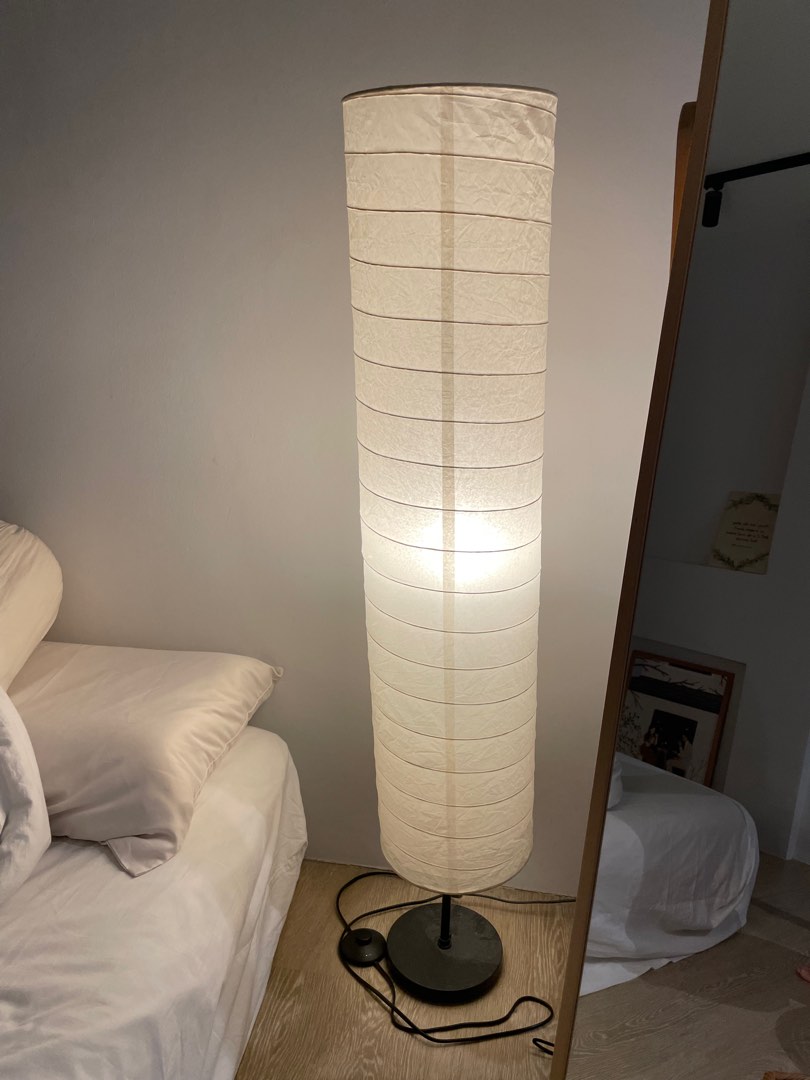 Ikea Rice Paper Floor Lamp, Furniture & Home Living, Lighting & Fans