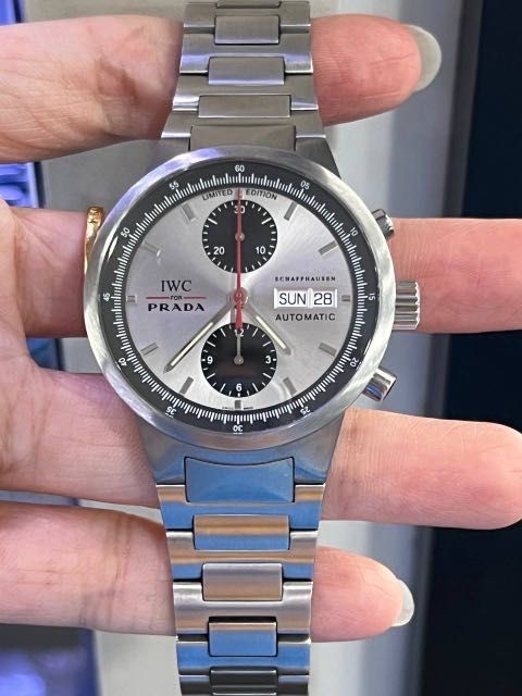 IWC SCHAFFHAUSEN FOR PRADA SWISS MADE LIMITED EDITION 2000 PIECE ONLY AUTOMATIC CHRONOGRAPH IW370802