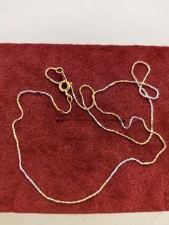 18k  Italy Gold necklace Rare Tri Color