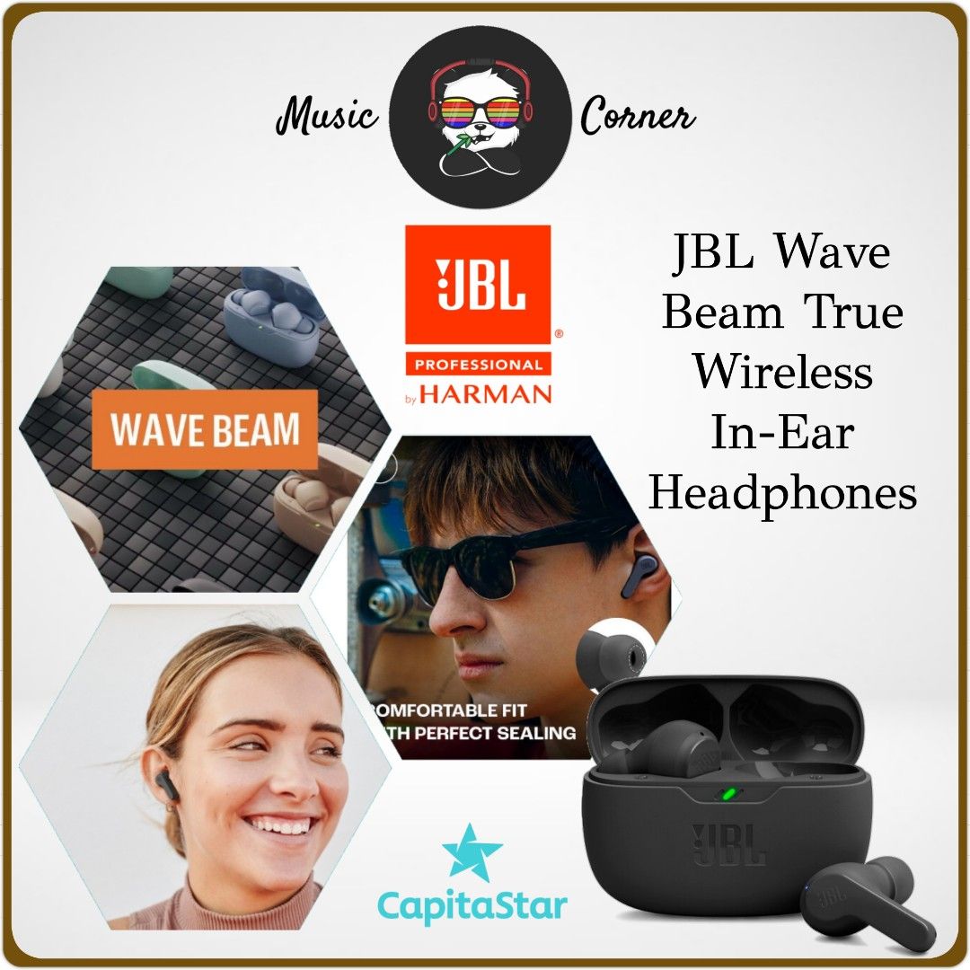 Official] JBL Wave Beam True Wireless In-Ear Earphone with Microphone,  Audio, Earphones on Carousell