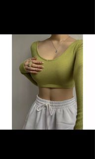 kalessandra madison crop top limecolor