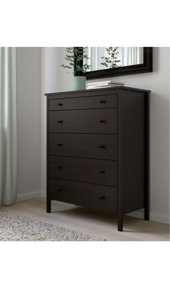KOPPANG Chest of 5 drawers Blackbrown KOPPANG Chest of 5 drawers White