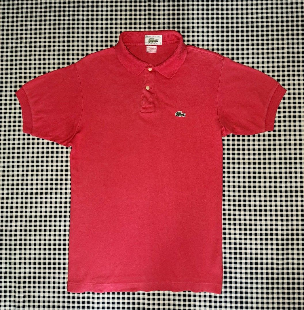 Lacoste IZOD 1970s Original vintage red polo shirt T shirt Carousell