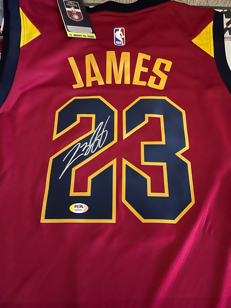 LeBron James signed jersey.