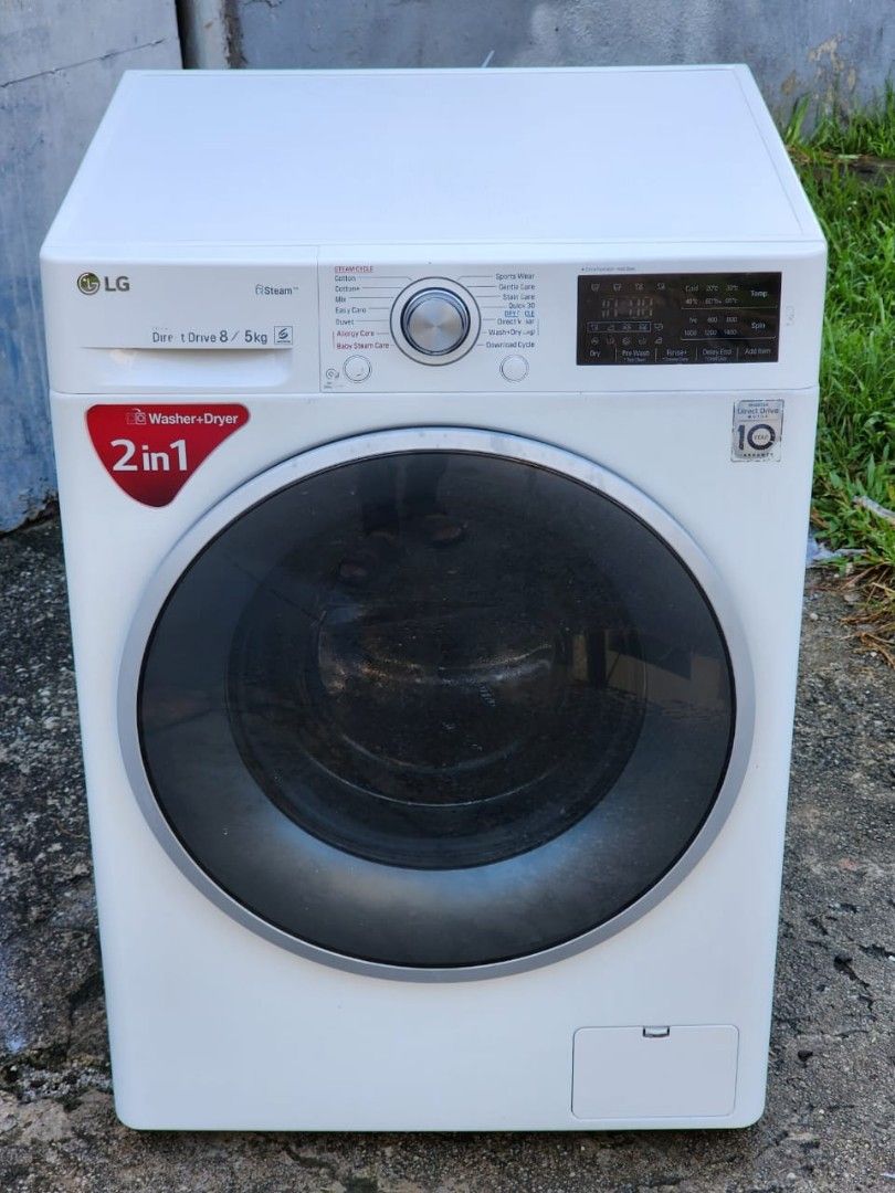 LG inverter direct drive combo 2 in 1, TV & Home Appliances, Washing