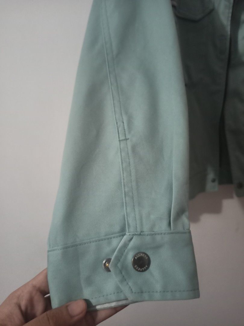 Light Blue Cargo Jacket, Women's Fashion, Coats, Jackets and Outerwear