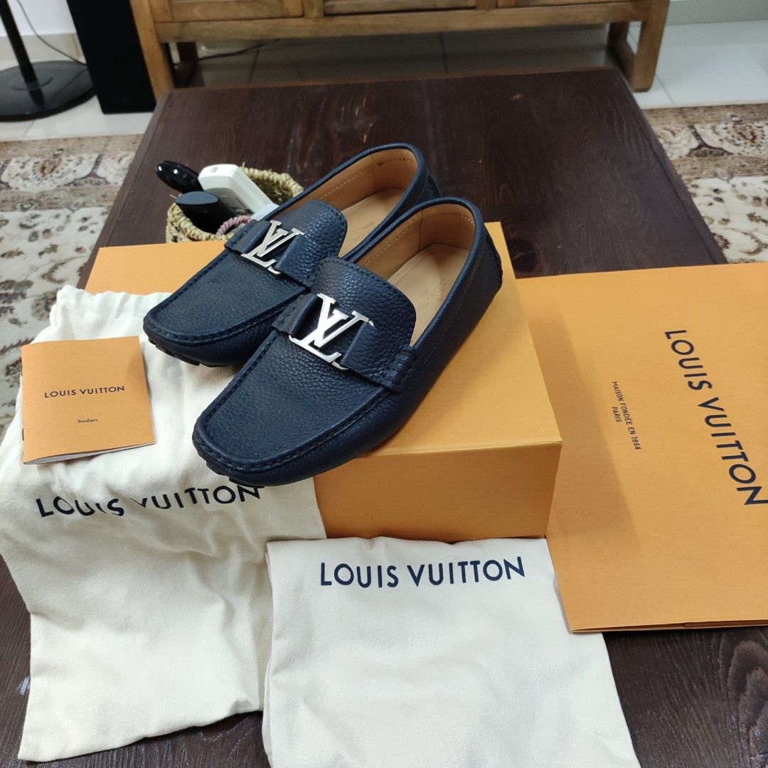 Authentic Louis Vuitton Monte Carlo Blue Denim Mens Loafer US9 EU42 LV/UK8
