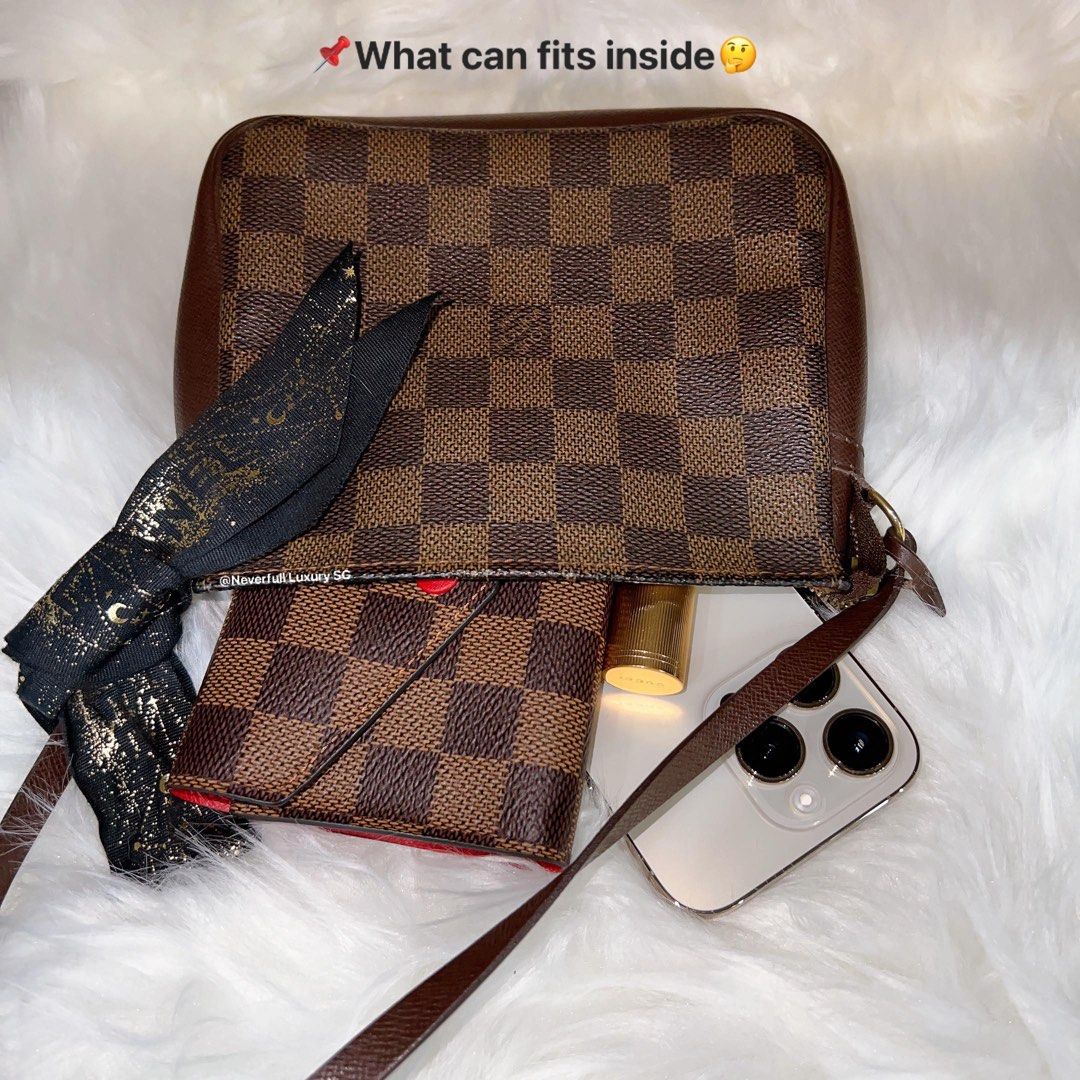 AUTHENTIC LV Navona Damier Ebene Pochette Accessories, Luxury, Bags &  Wallets on Carousell