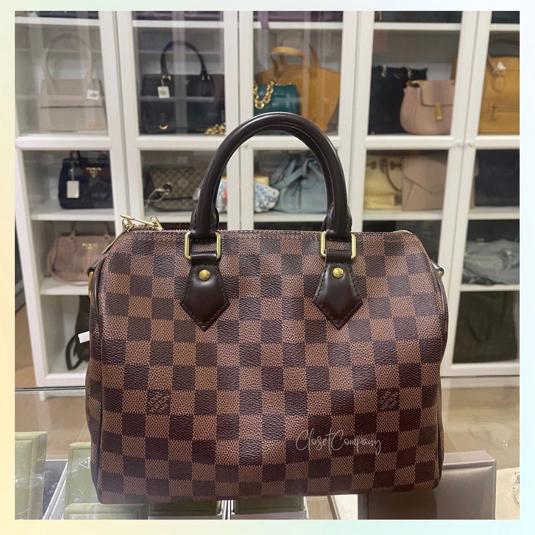 Authentic Louis Vuitton Speedy 25 Bandouliere Damier Ebene, Luxury, Bags &  Wallets on Carousell