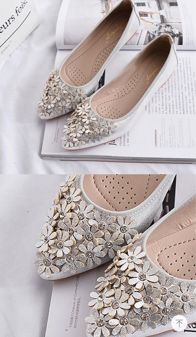 Silver pumps size 1 shop