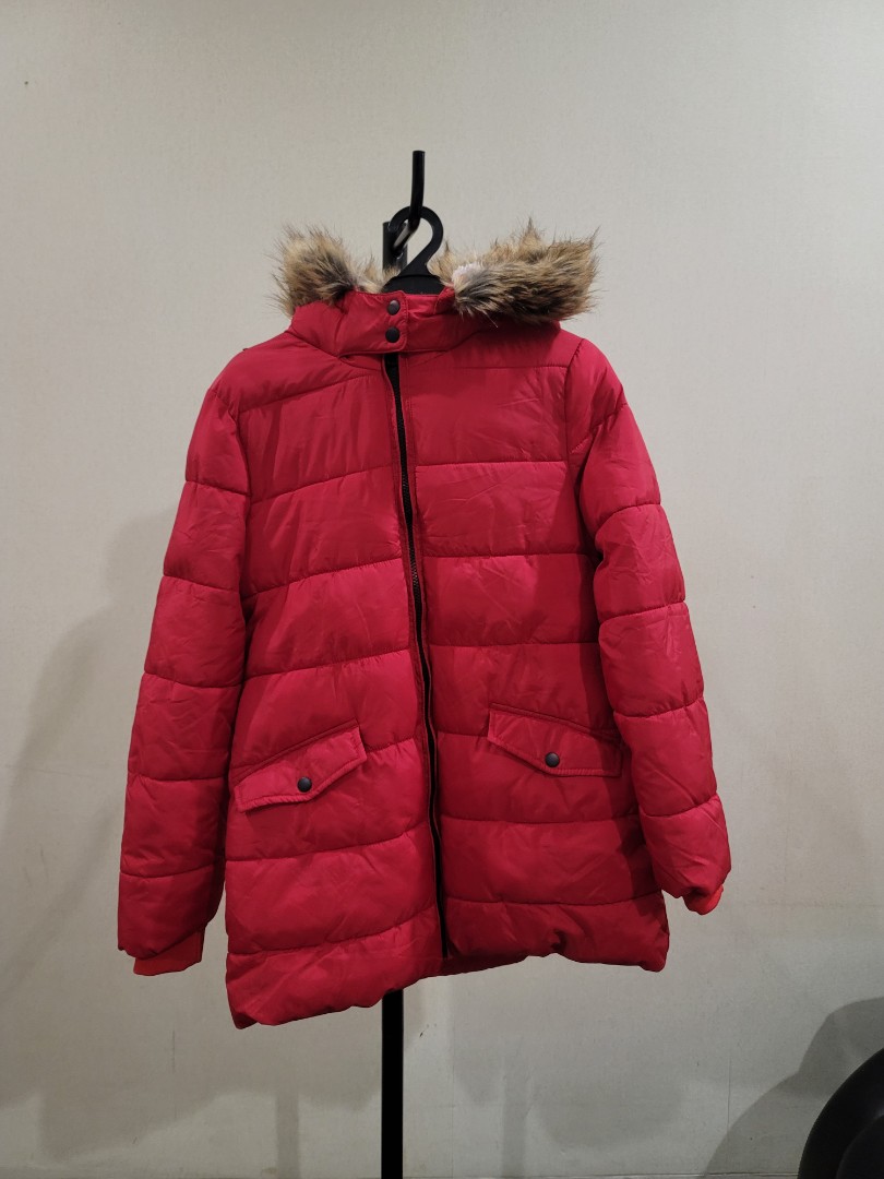 Mark and Spencer M&S Jaket Goose down Jacket Hoodie Red Girl Woman on ...