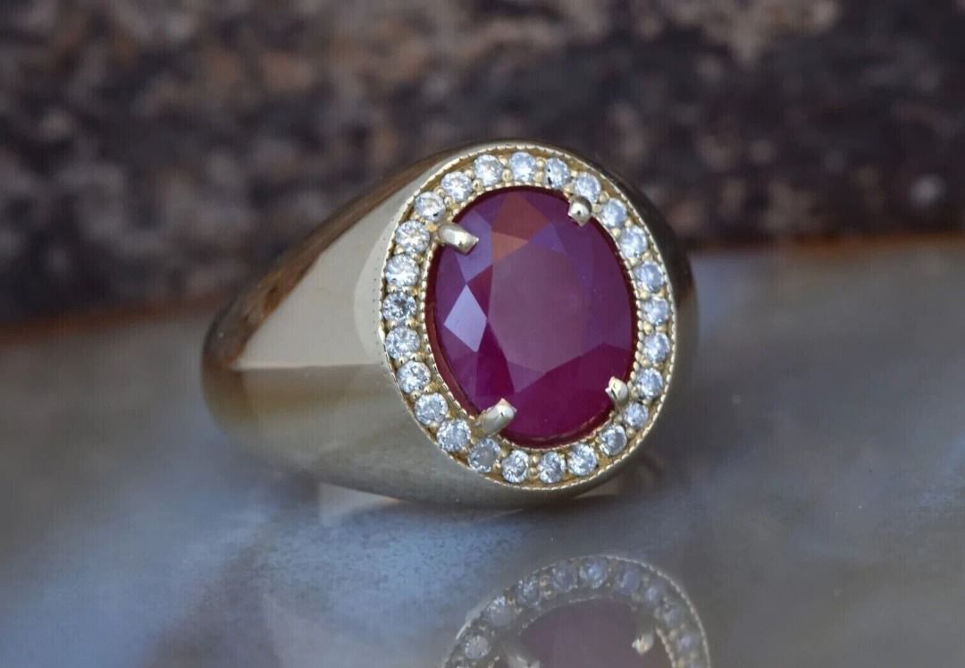 Mens 10k gold ruby ring new arrivals