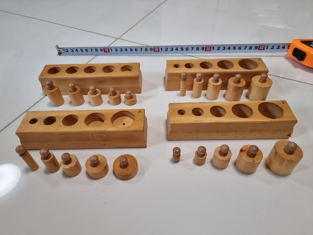 MINI Montessori Knobbed Cylinders, Hobbies & Toys, Toys & Games on ...