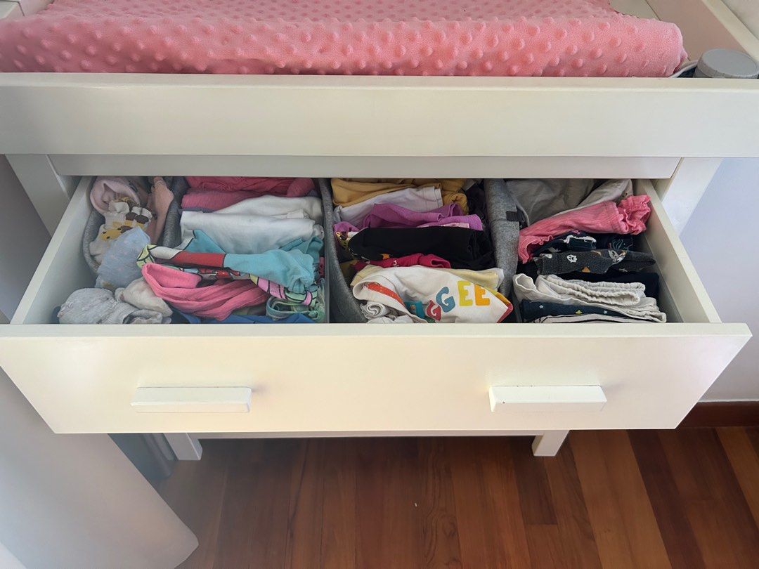 Mothercare white wooden changing unit with storage, Babies & Kids, Baby