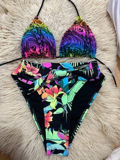 Neon Swimsuit Top is Padded, OP Brand Top is highwaisted, Xhiliration S-semi M frame Php180