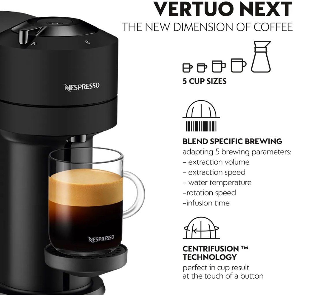 全新Nespresso GCV1 Vertuo Next 咖啡機粉囊, 家庭電器, 廚房電器