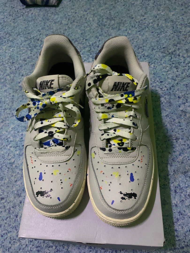 Nike Air Force 1 LV8 3 GS 'Paint Splatter - Light Bone