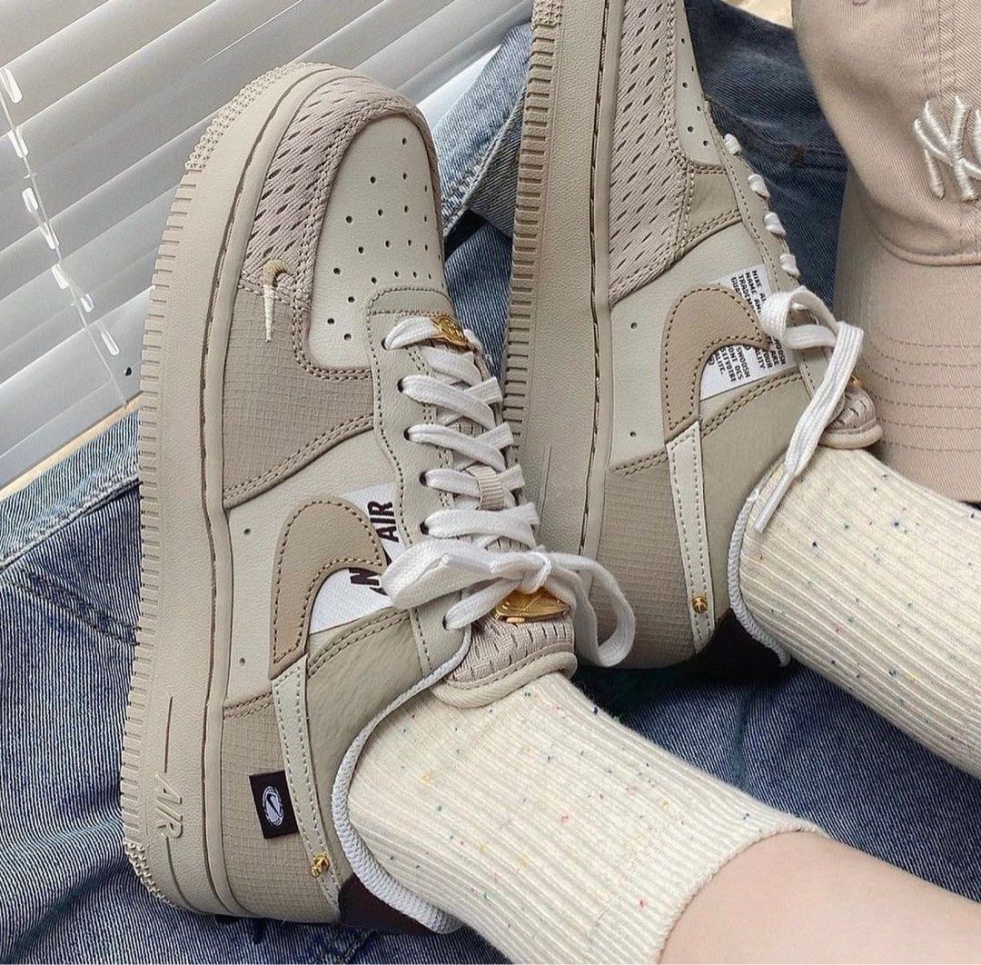 Nike Air Force 1 Tan Bling