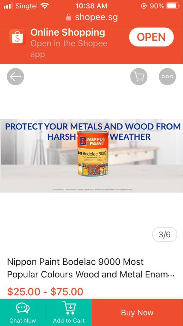 Nippon Paint Bodelac 9000 Creamy White 1 Litre, Furniture & Home Living, Home Decor, Other Home