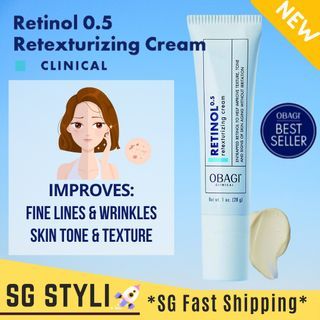 💯Obagi Clinical Retinol 0.5 Retexturizing Cream *Pigmentation/Fine Lines/Wrinkles*  *2-3 Days Delivery*