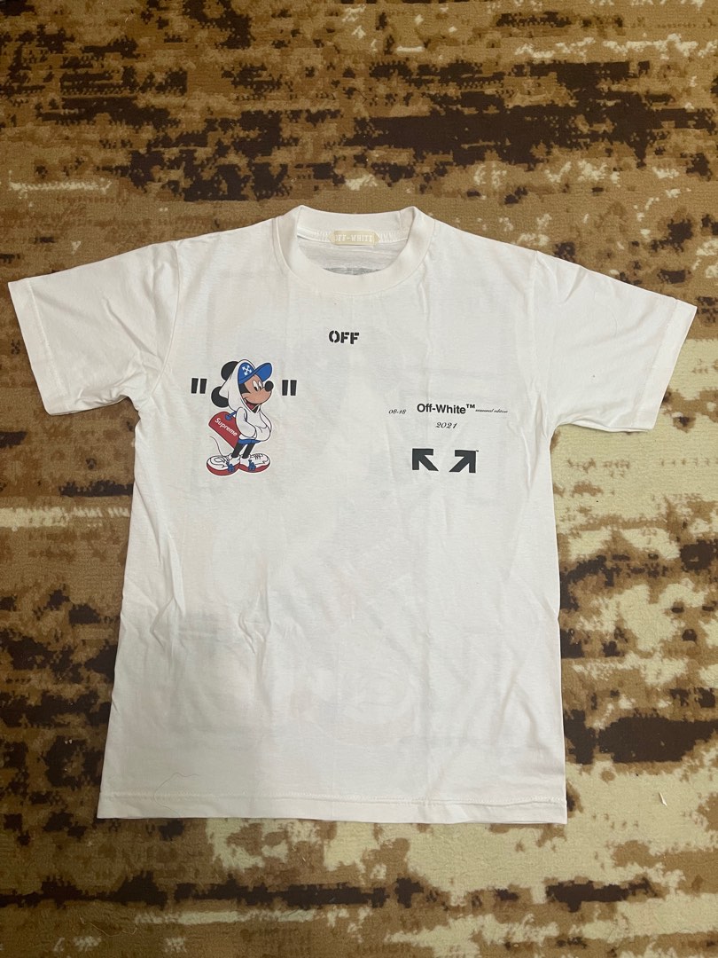 Off white mickey supreme Men s Fashion Tops Sets Tshirts