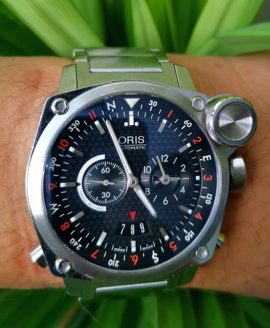Oris BC4 Flight Timer 43mm All Steel Rare Authentic Luxury