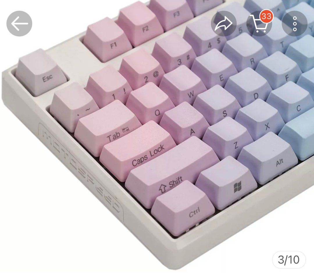 Pastel Gradient Keycaps, Computers & Tech, Parts & Accessories, Computer Keyboard on Carousell