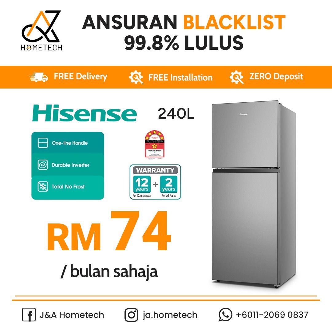 Peti Sejuk Refrigerator Ansuran Blacklist Boleh Lepas Single Door 2