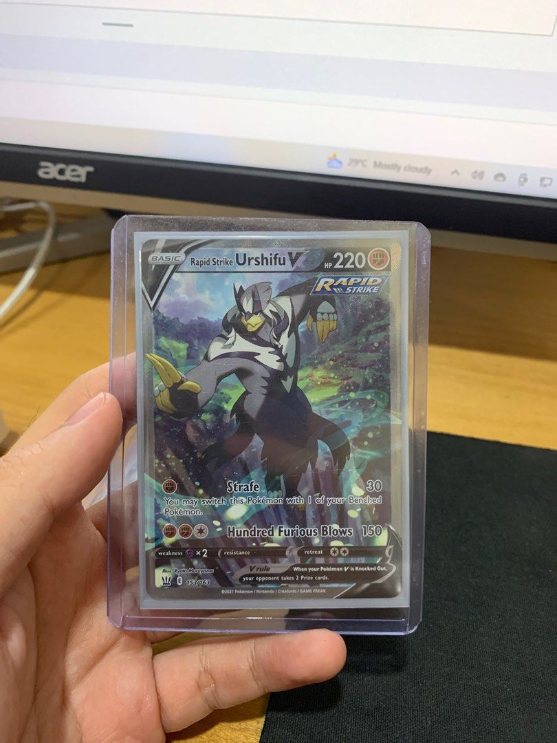 Pokemon rapid strike urshifu v alt art from battle styles WTT/WTS