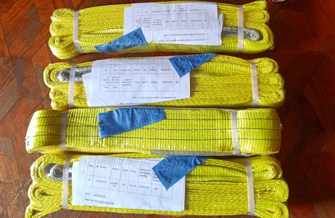 POLYESTER WEBBING SLINGLIFTING BELT DOUBLE PLY WITH TEST CERTIFICATE