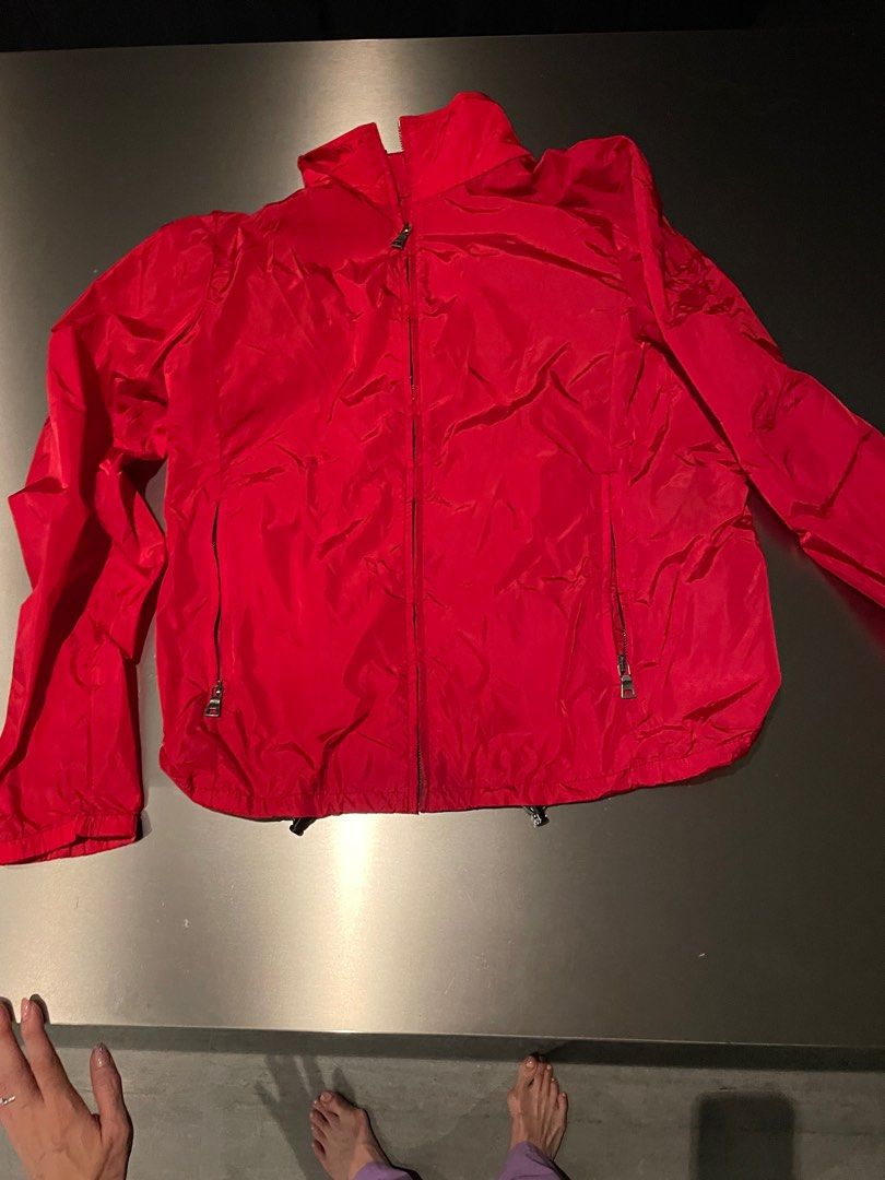 Prada Red Rain jacket wind breaker size 48