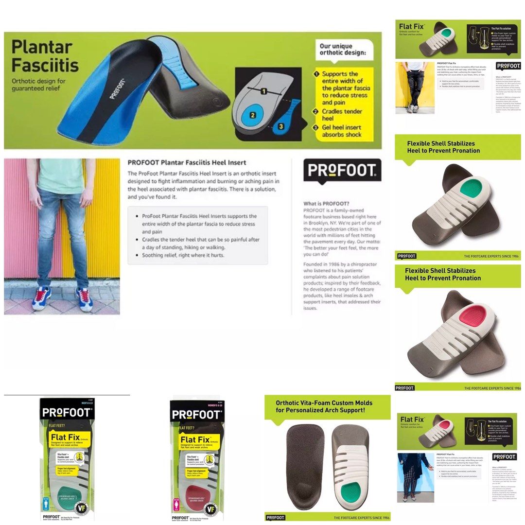 Price fm 26 PROFOOT Insoles Flat Fix Flat Feet Plantar Fasciitis Original Miracle Posturthotic Stress Relief Beauty Personal Care Foot Care on Carousell