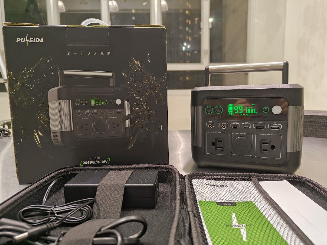 Puleida ポータブル電源 296Wh 300W かぎり 80000mAh