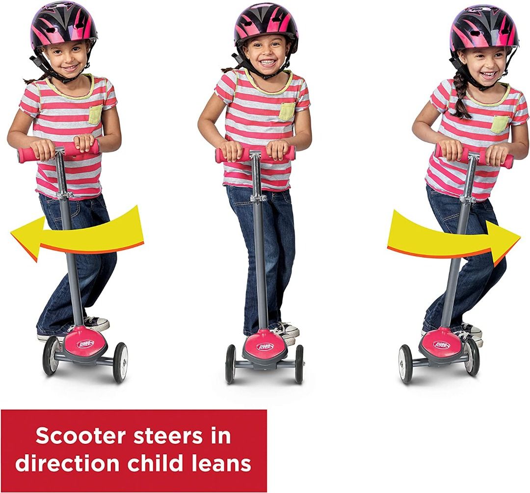 Radio Flyer Color FX EZ Glider 3 Wheel Scooter, Pink, Sports Equipment, Other Sports Equipment