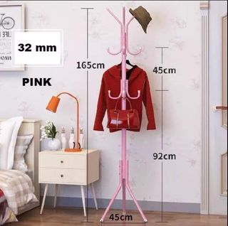 Random Color Iron Coat Rack Shelf Handbag Hat Hanger Scarf Holder Stand Clothes Hanging Display Multiple Hook Bedroom tree Drying Rack