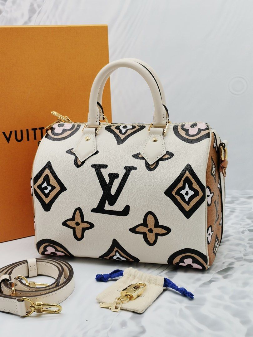 Louis Vuitton Speedy Bandouliere Bag Wild at Heart Monogram Giant 25