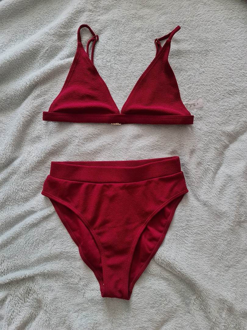Maroon two piece swimsuit outlet