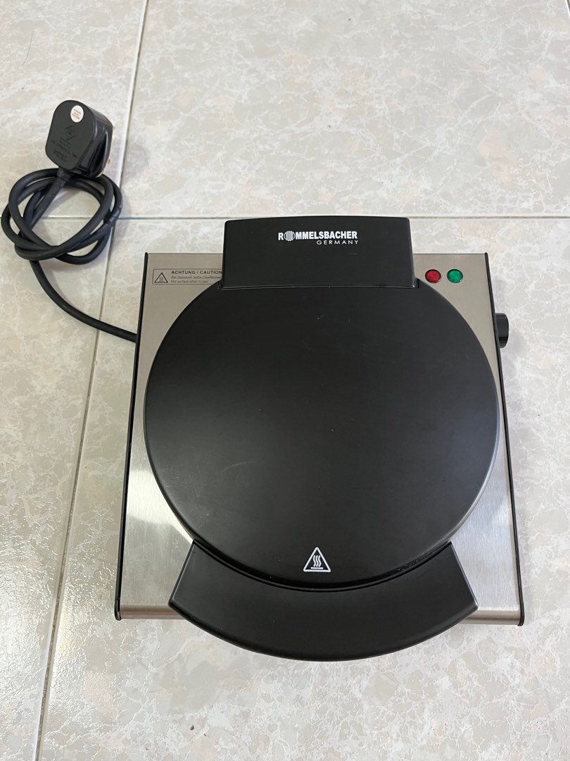 Rommelsbacher Waffle Maker, Silver/Black, Furniture & Home Living, Kitchenware & Tableware