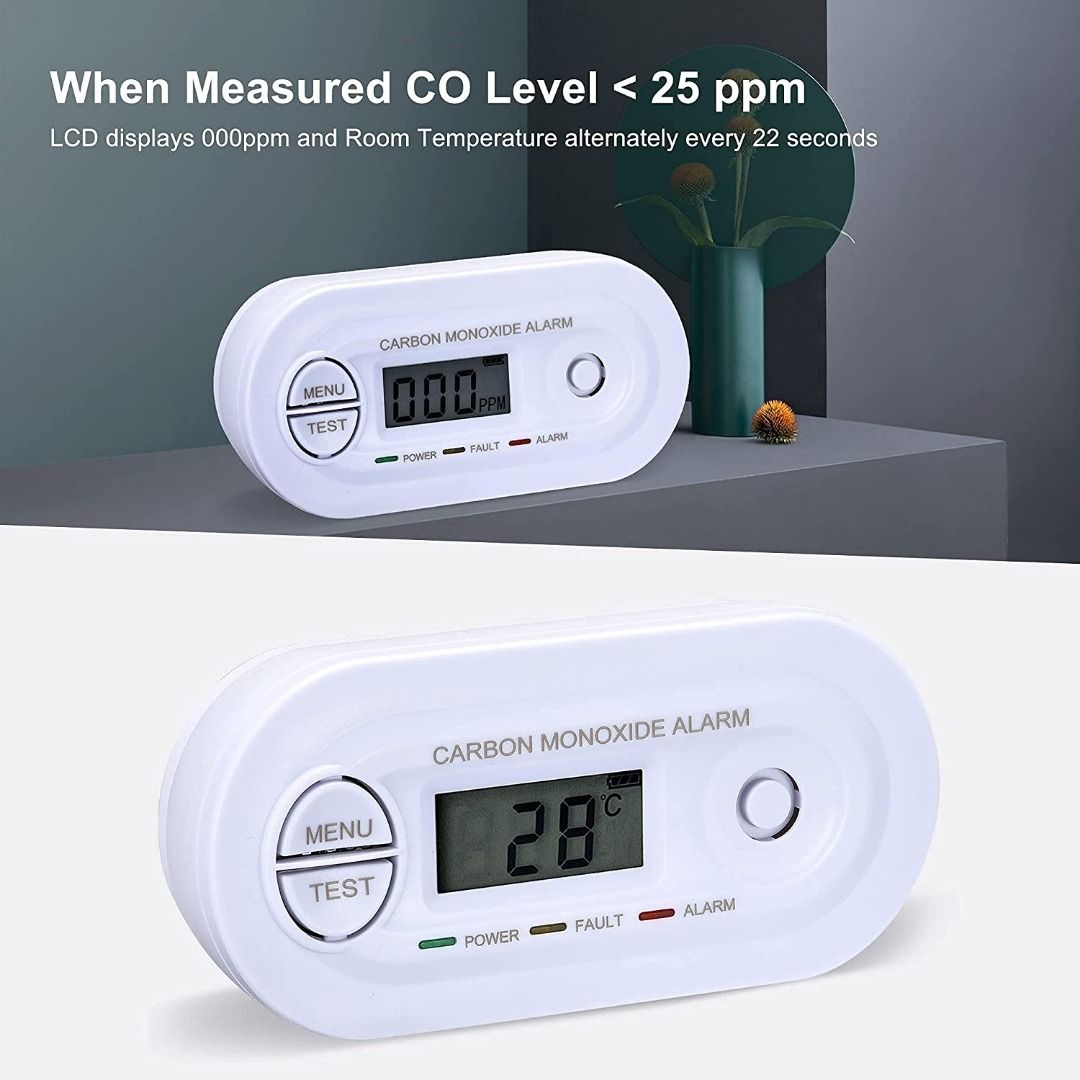Scondaor Carbon Monoxide Alarm Detector EN 50291 Certified, CO Alarm