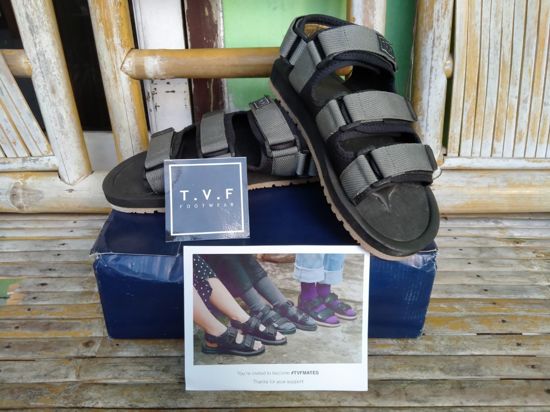 Sendal Outdoor Unisex Merk TVF Fesyen Pria Sepatu Sandal di