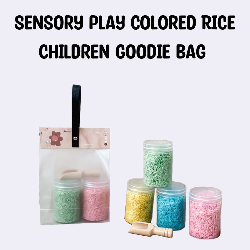 Sensory Play Coloured Rice Pre-packed Children Goodie Bags, Party ...