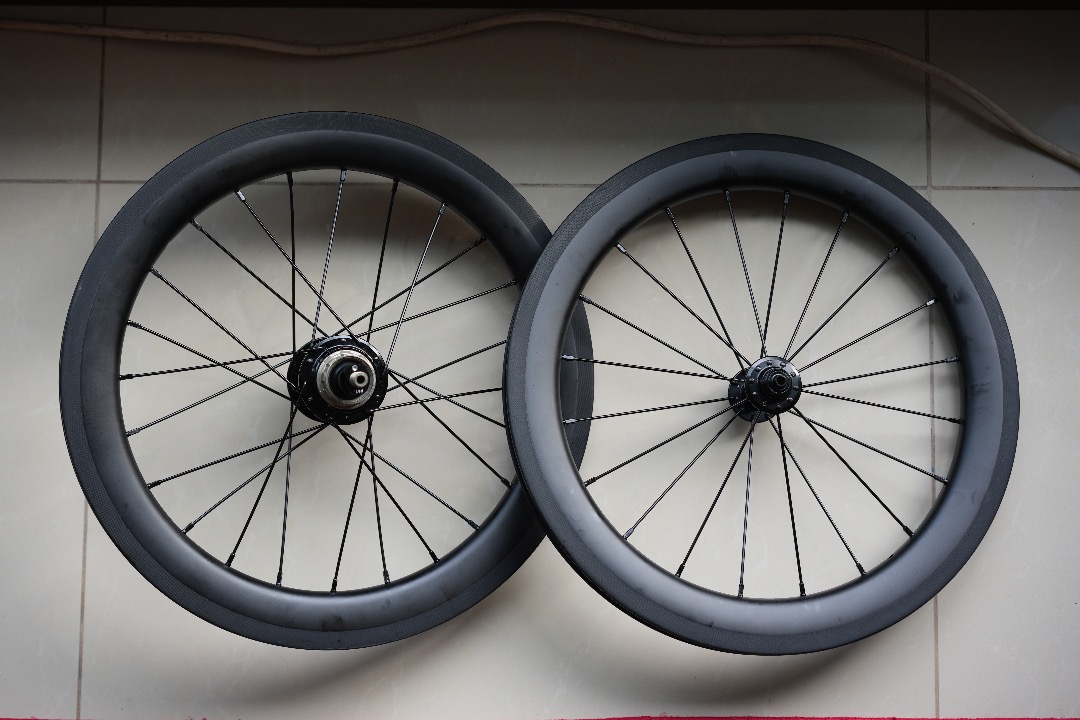 SMC Carbon rims with Hubsmith's hub for Brompton and alike., Sports ...