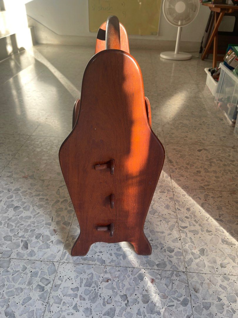 Solid Magazine rack (Category: Shelves, Cabinets & Racks) located in Singapore. Submitted by queen_ededala (Listing ID 1231603448, Image 2). Description: Well made solid wood Magazine rack. Size Ht-48 Width-20 Length-48.