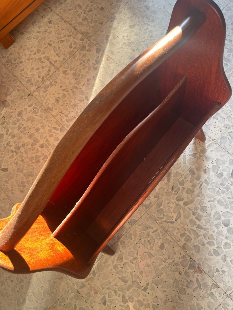 Solid Magazine rack (Category: Shelves, Cabinets & Racks) located in Singapore. Submitted by queen_ededala (Listing ID 1231603448, Image 3). Description: Well made solid wood Magazine rack. Size Ht-48 Width-20 Length-48.