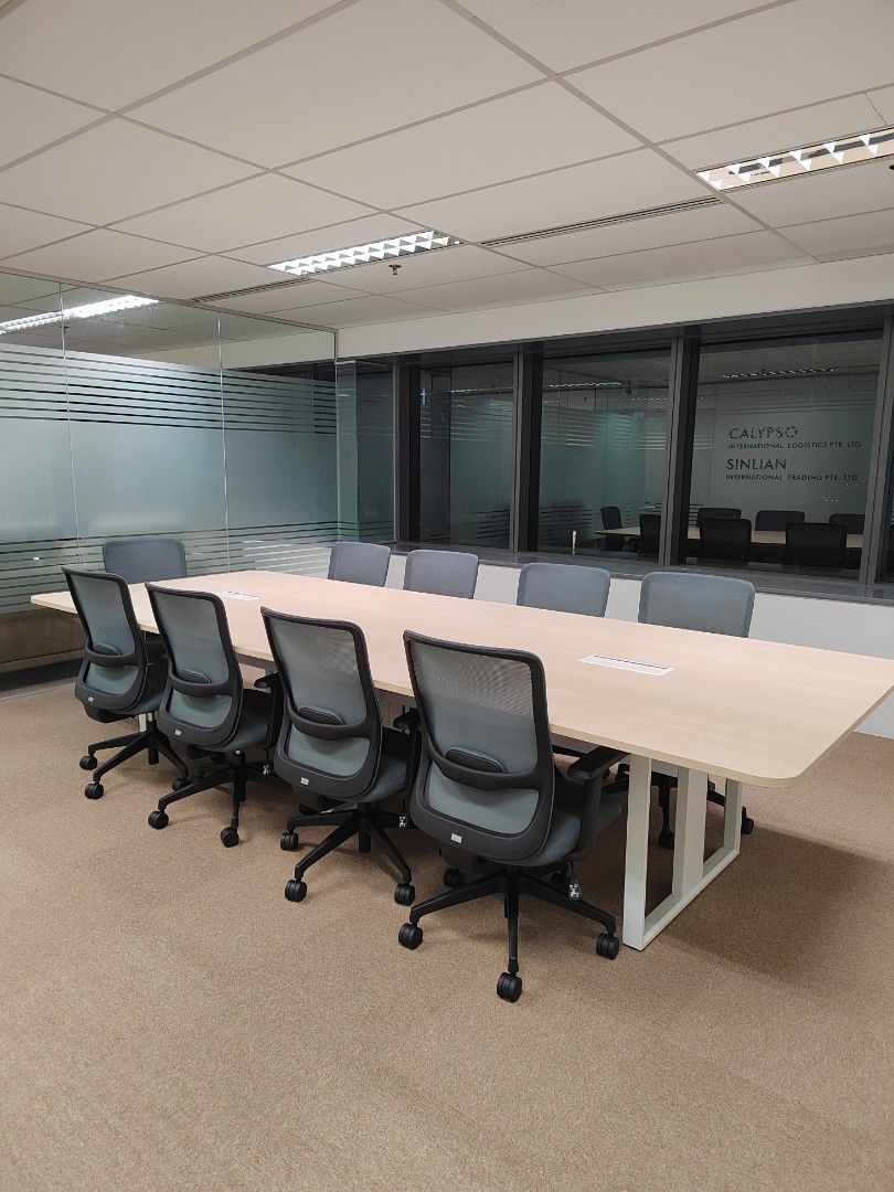 Solid Wood Office Meeting Table, Furniture & Home Living, Furniture