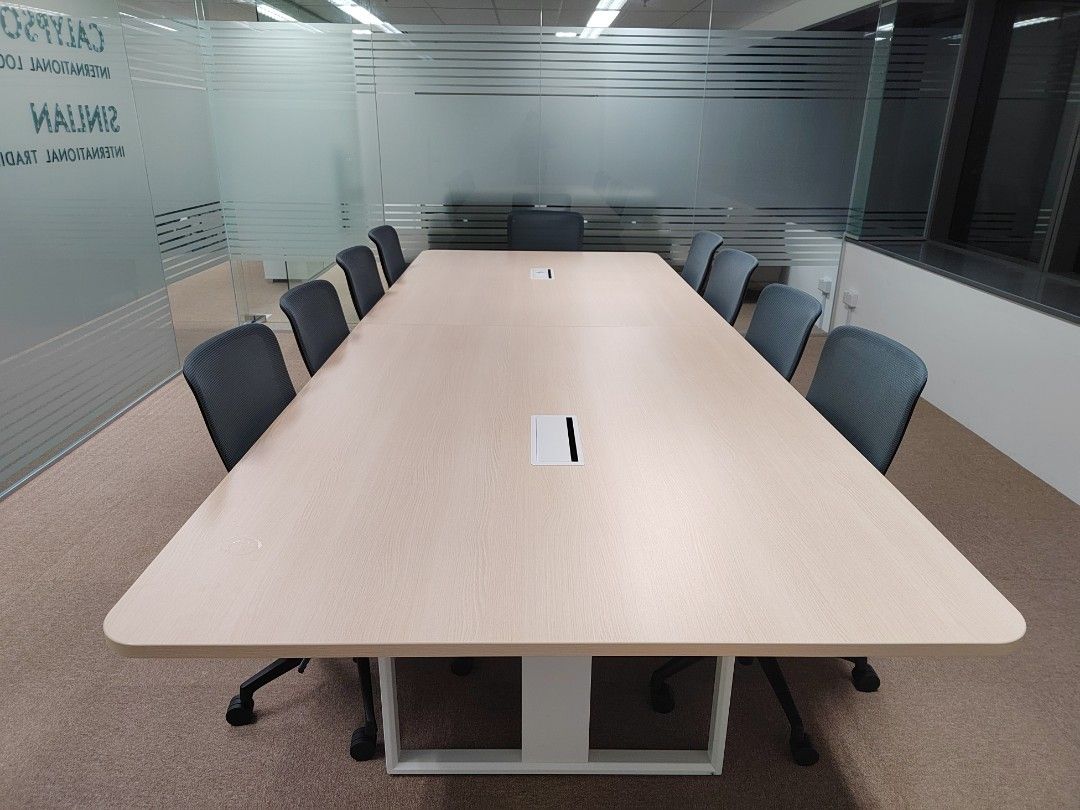 Solid Wood Office Meeting Table, Furniture & Home Living, Furniture