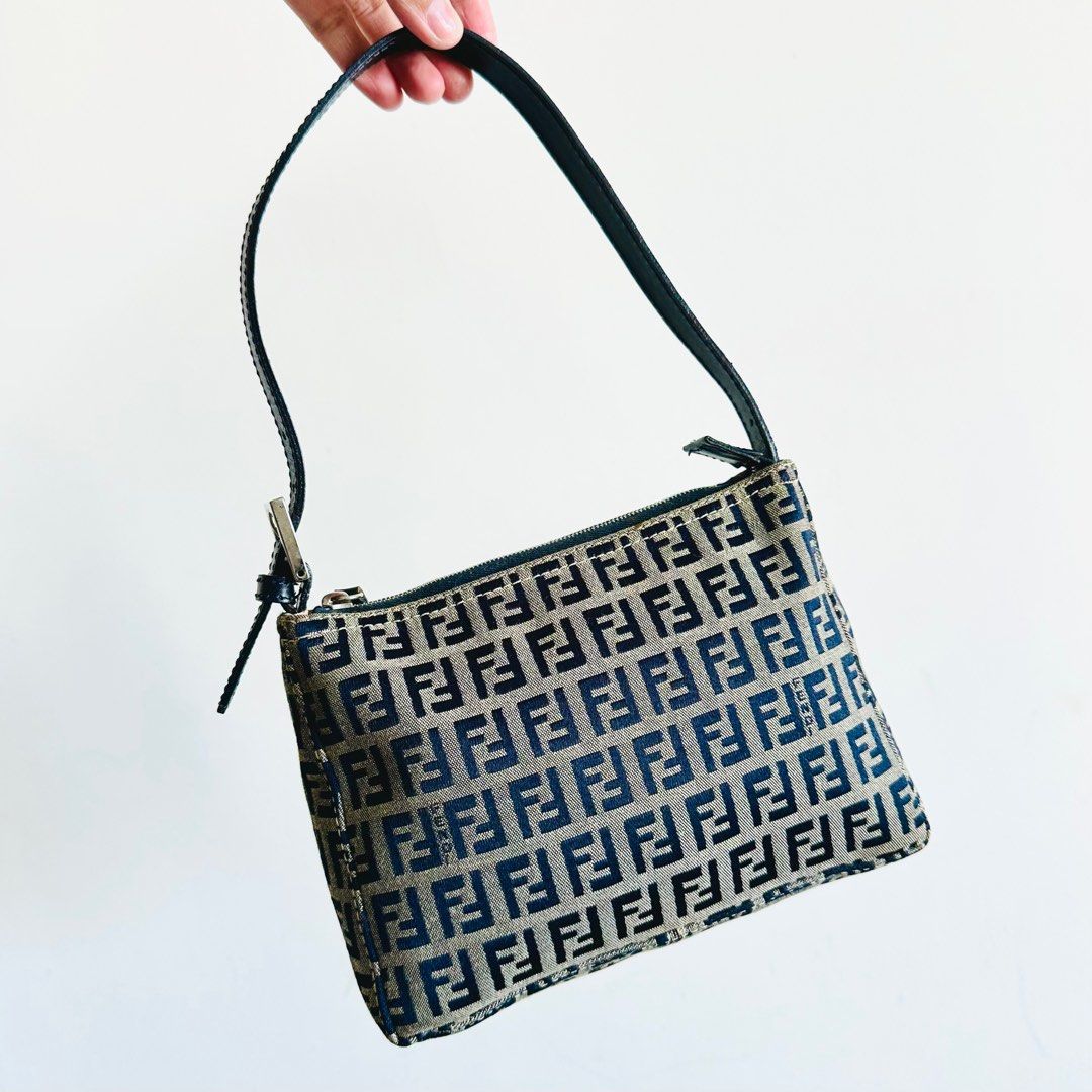 Authentic Fendi Pochette Monogram, Luxury, Bags & Wallets on Carousell