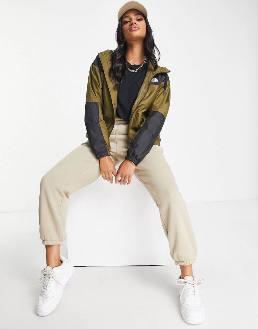 Khaki and black sale north face jacket